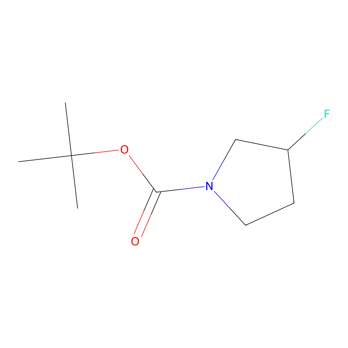 tert-Butyl 3-fluoropyrrolidine-1-carboxylate molecular structure, CAS 518063-52-0