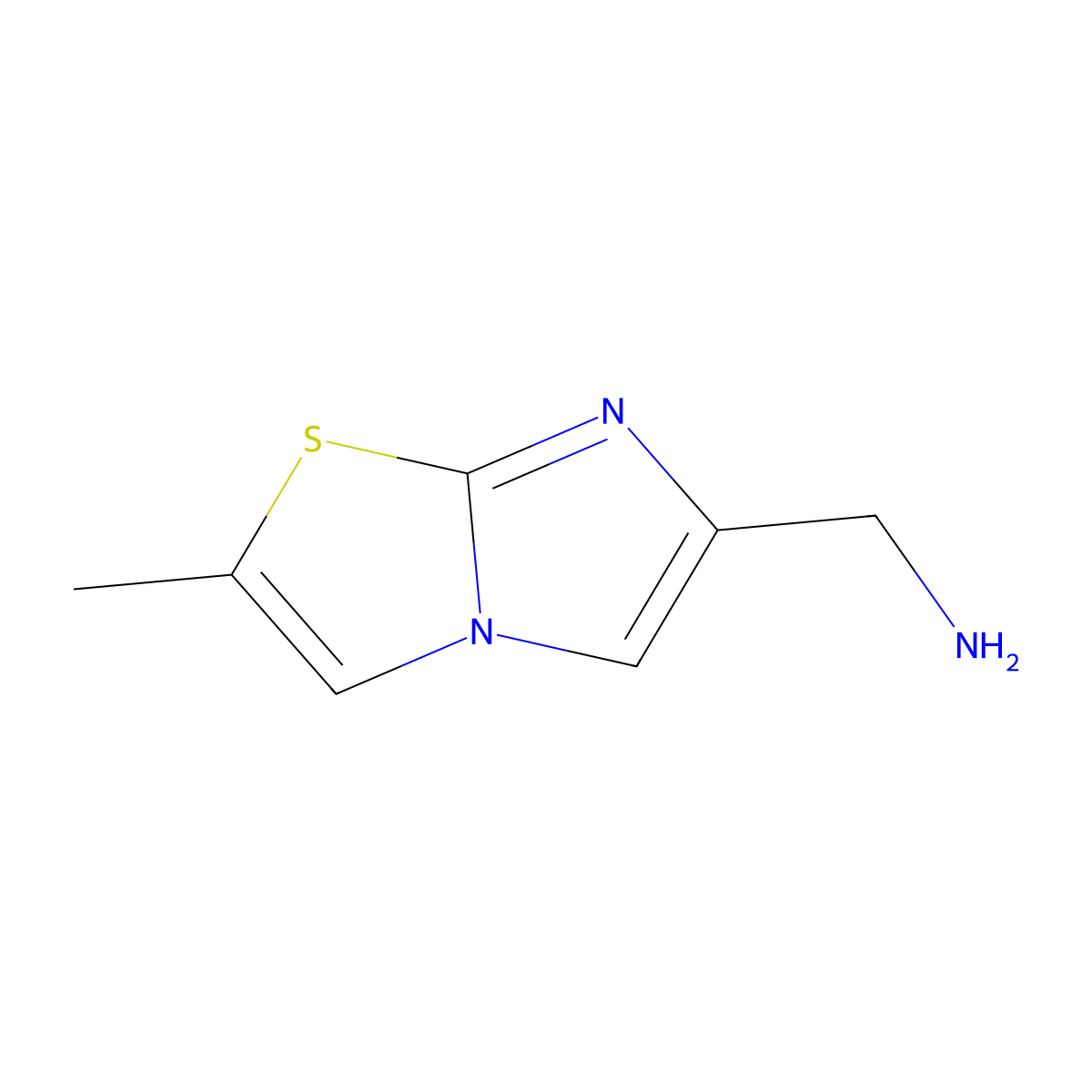 1-(2-Methylimidazo[2,1-B][1,3]thiazol-6-YL)methanamine molecular structure, CAS 518064-25-0
