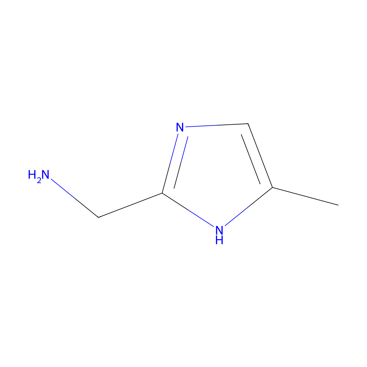 (4-Methyl-1H-imidazol-2-yl)methanamine molecular structure, CAS 518064-28-3