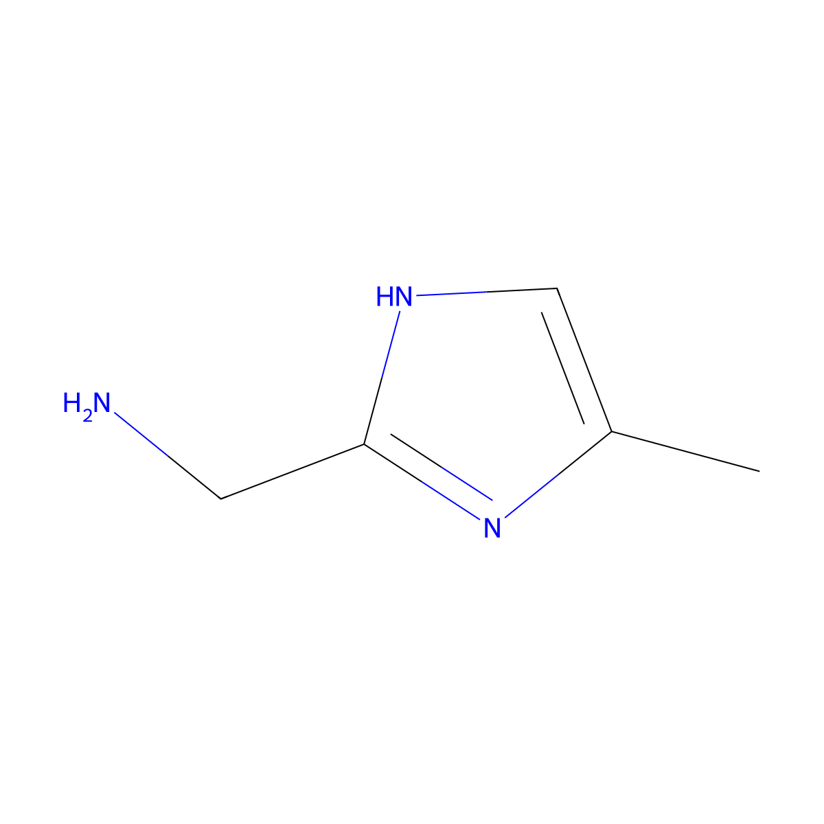 (4-Methyl-1H-imidazol-2-yl)methanamine molecular structure, CAS 518064-28-3