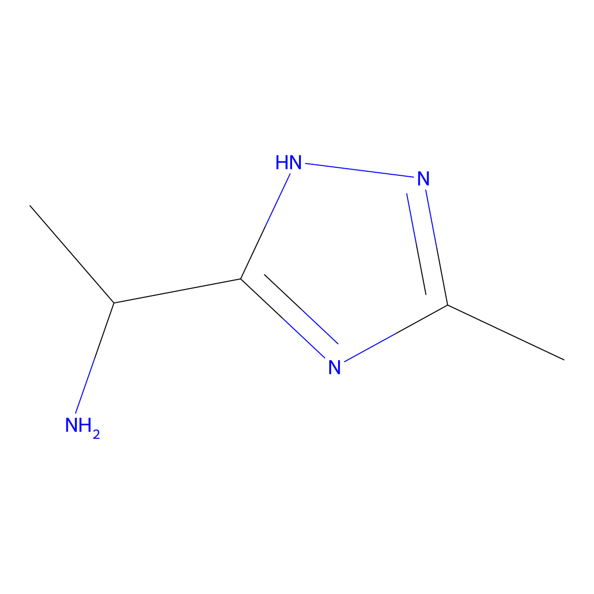 1-(5-methyl-4H-1,2,4-triazol-3-yl)ethanamine molecular structure, CAS 518066-19-8