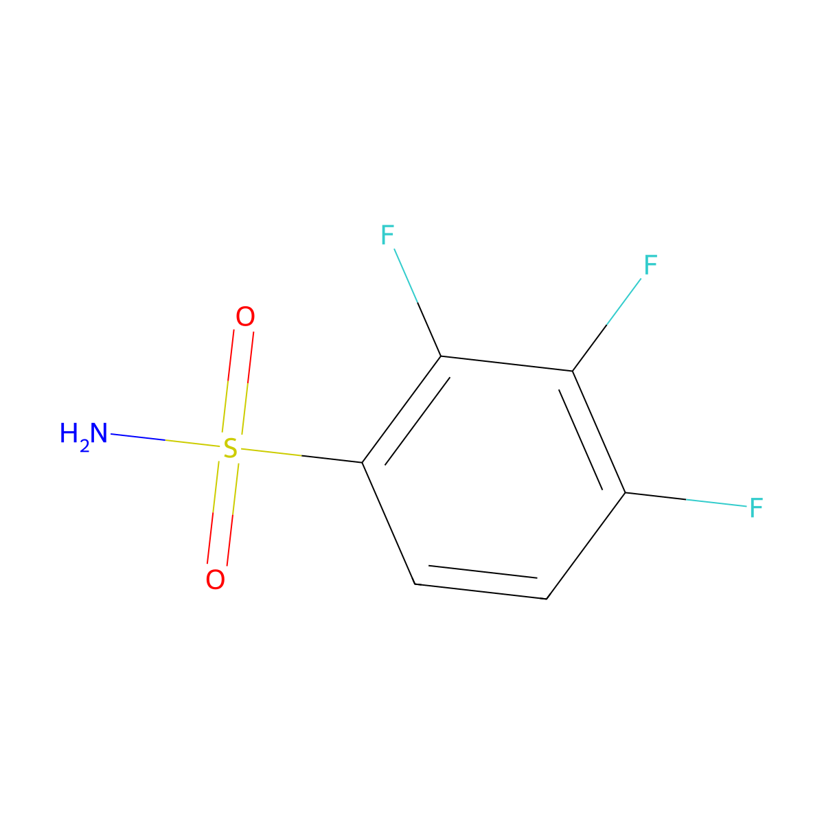 2,3,4-Trifluorobenzenesulfonamide molecular structure, CAS 518070-13-8
