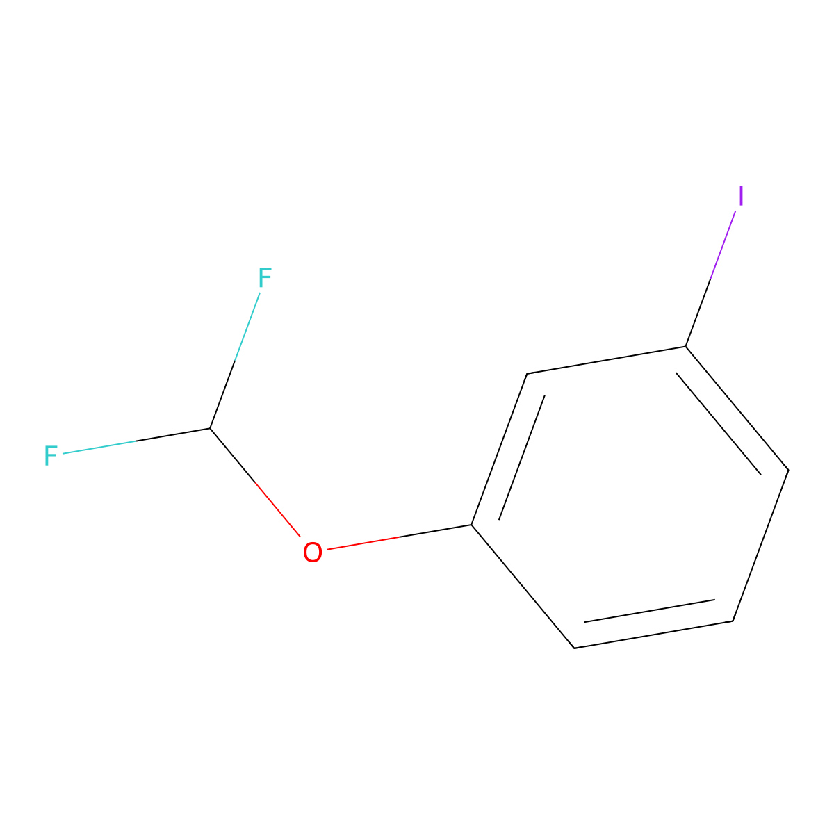 1-(Difluoromethoxy)-3-iodo-benzene molecular structure, CAS 518070-17-2