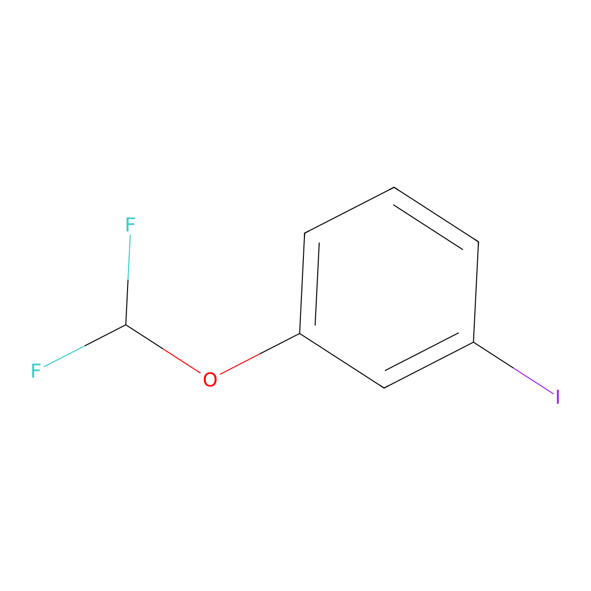 1-(Difluoromethoxy)-3-iodo-benzene molecular structure, CAS 518070-17-2
