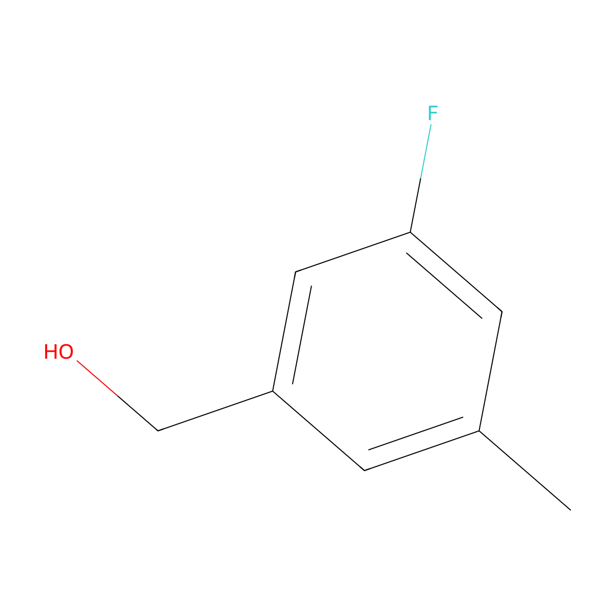 3-Fluoro-5-methylbenzyl alcohol molecular structure, CAS 518070-20-7
