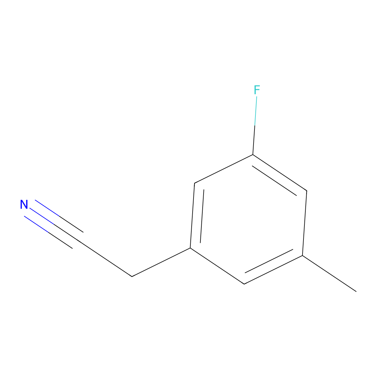 2-(3-Fluoro-5-methylphenyl)acetonitrile molecular structure, CAS 518070-21-8