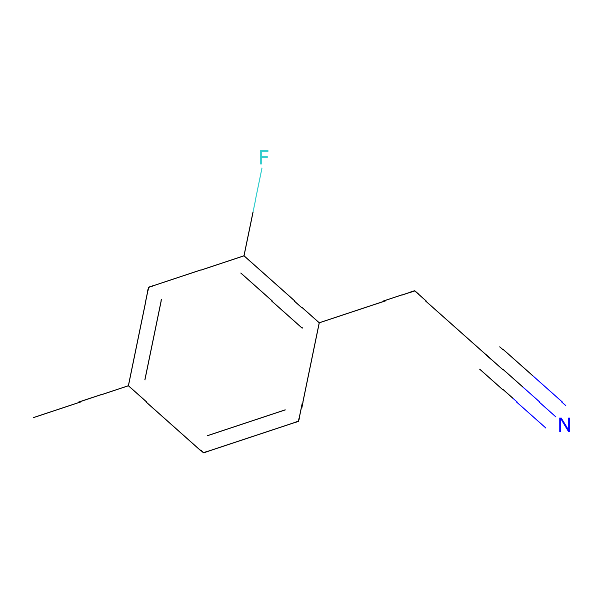 2-(2-Fluoro-4-methylphenyl)acetonitrile molecular structure, CAS 518070-26-3