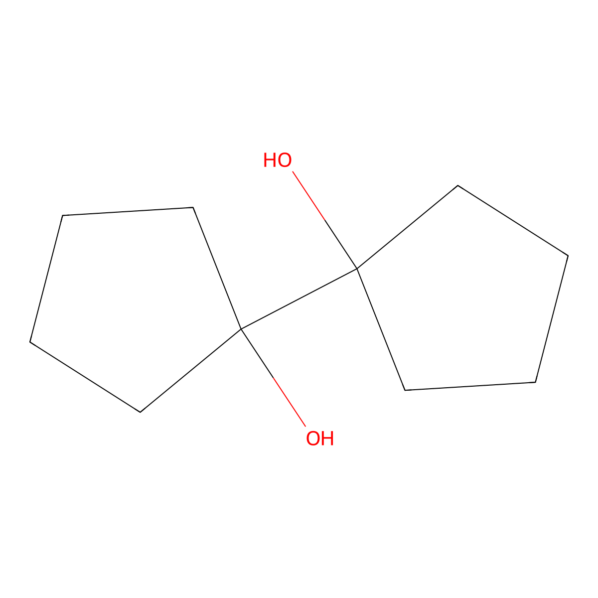 1,1'-Bicyclopentyl-1,1'-diol molecular structure, CAS 5181-75-9