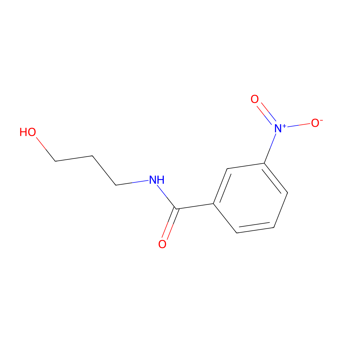 N-(3-hydroxypropyl)-3-nitrobenzamide molecular structure, CAS 5181-91-9