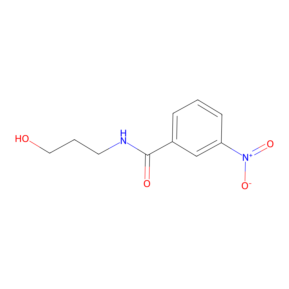 N-(3-hydroxypropyl)-3-nitrobenzamide molecular structure, CAS 5181-91-9
