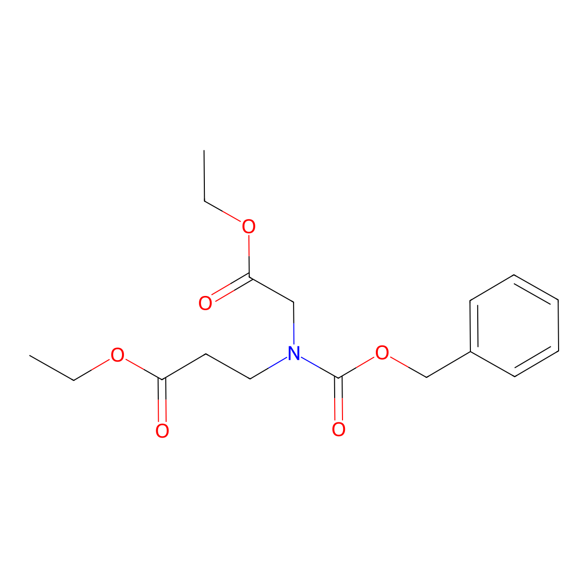3-(Benzyloxycarbonyl-ethoxycarbonylmethyl-amino)-propionic acid ethyl ester molecular structure, CAS 51814-17-6