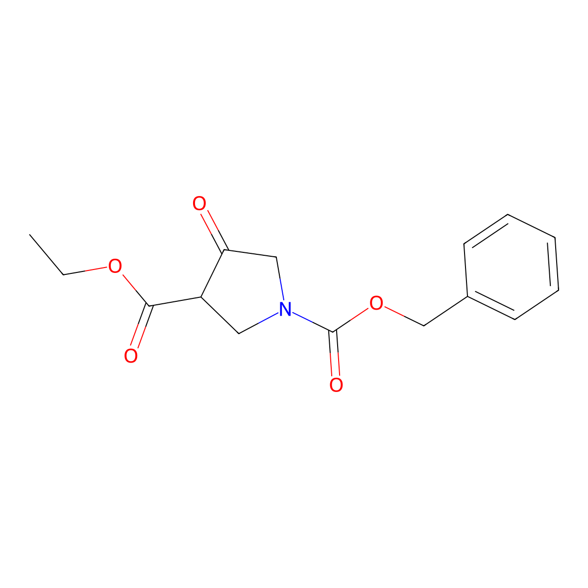 1-Benzyl 3-ethyl 4-oxopyrrolidine-1,3-dicarboxylate molecular structure, CAS 51814-19-8