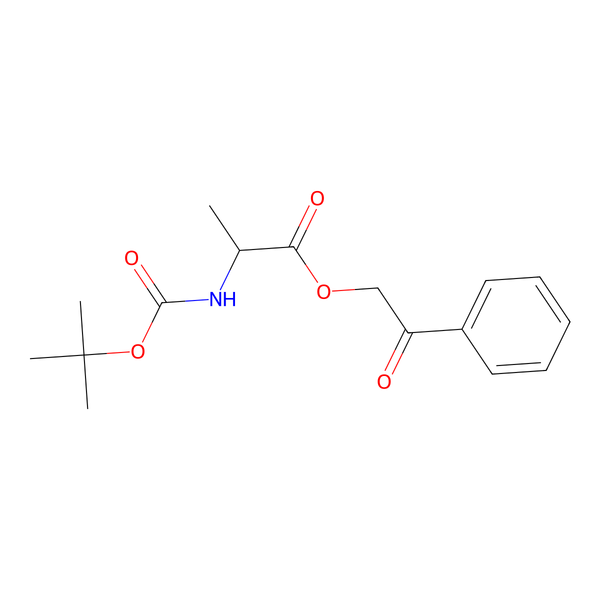 (S)-2-oxo-2-phenylethyl 2-((tert-butoxycarbonyl)amino)propanoate molecular structure, CAS 51814-46-1