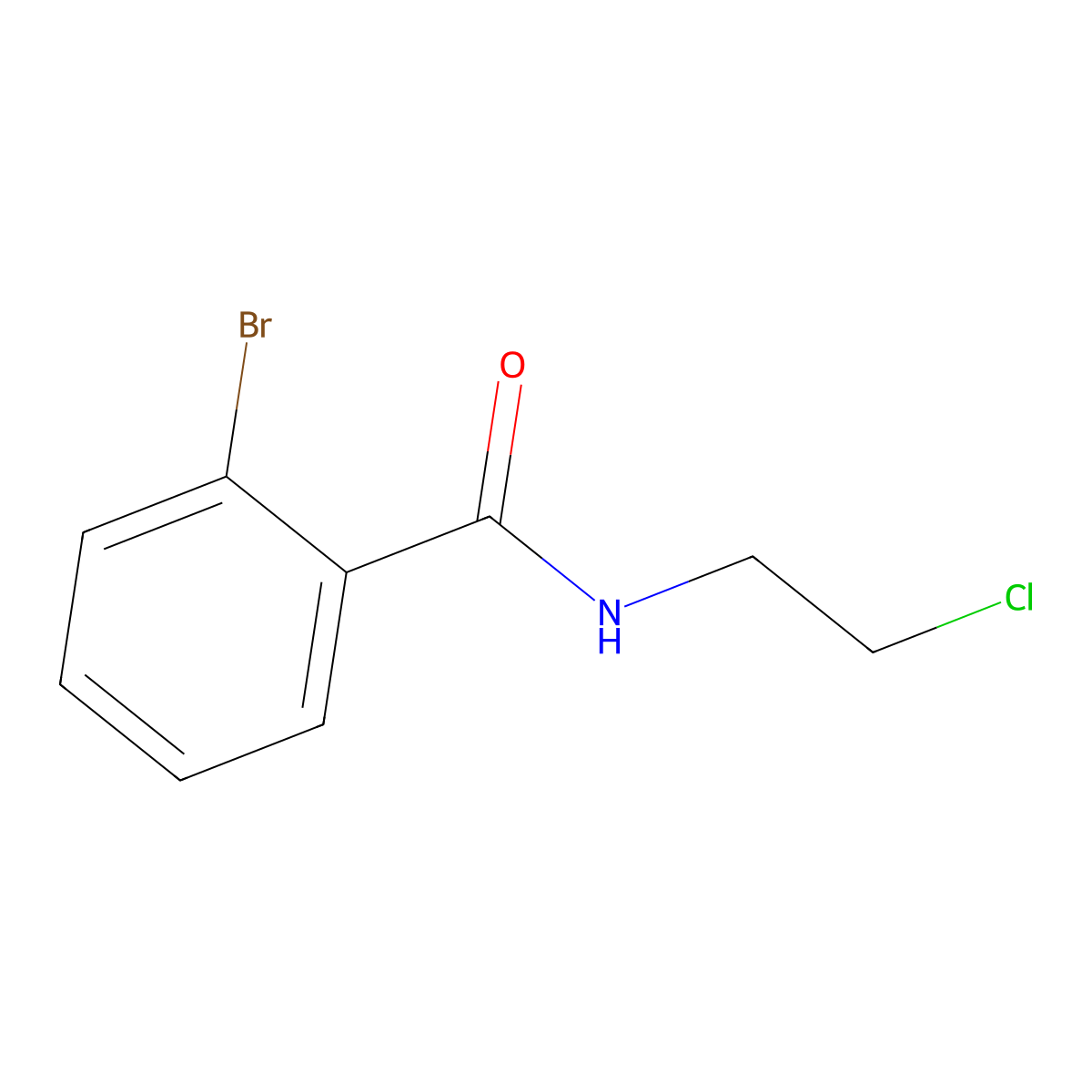 2-bromo-N-(2-chloroethyl)benzamide molecular structure, CAS 51816-16-1