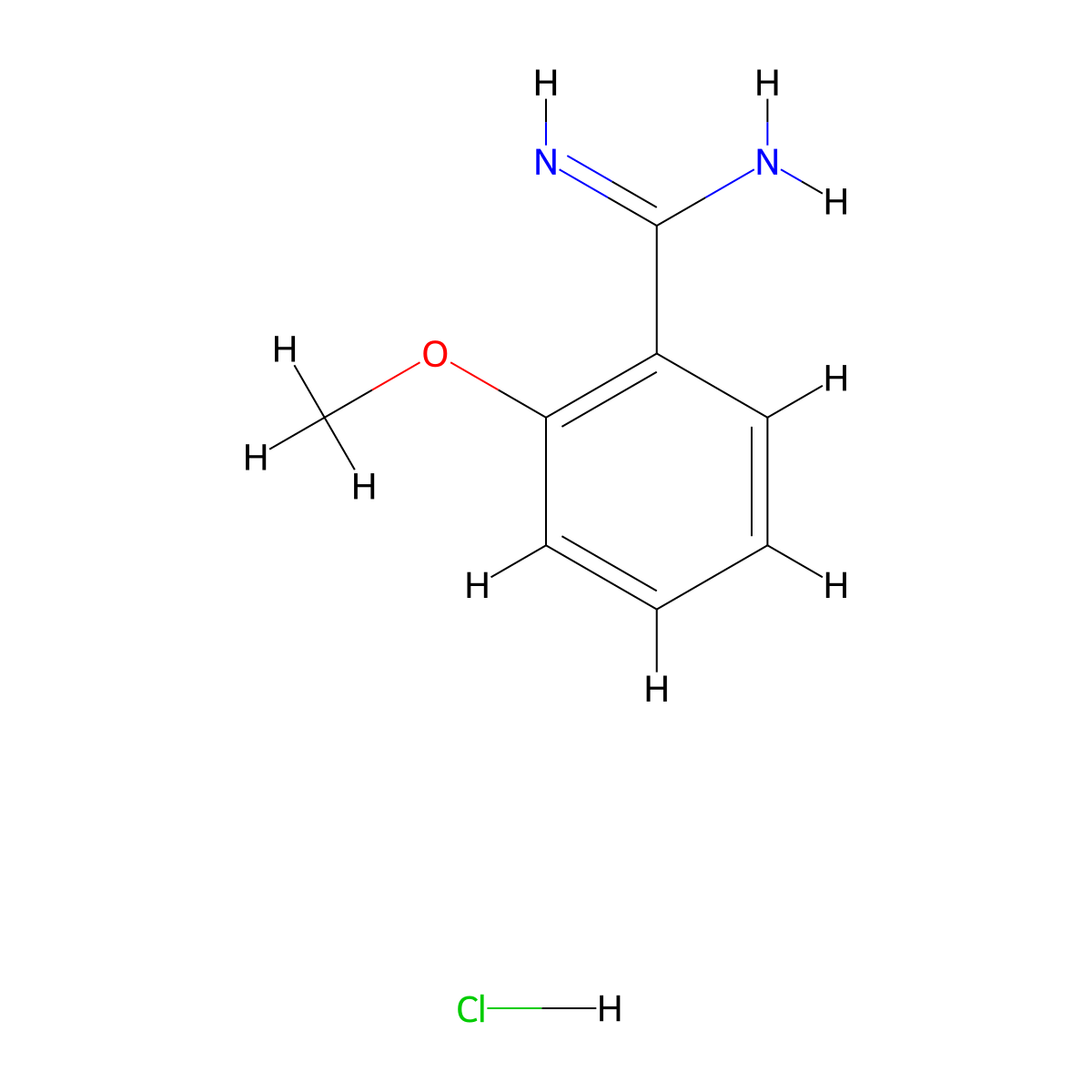 2-Methoxy-benzamidine hydrochloride molecular structure, CAS 51818-19-0