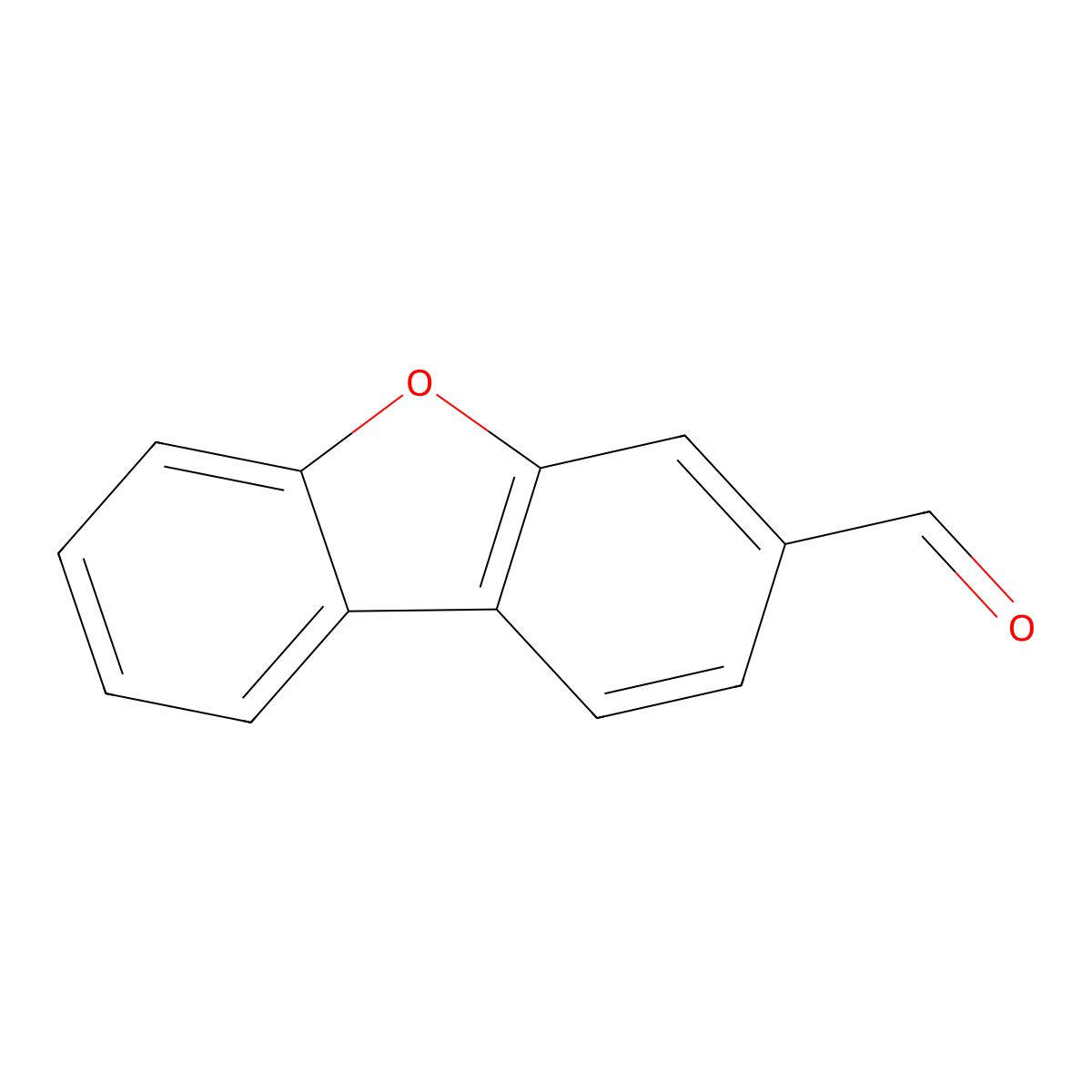 Dibenzofuran-3-carbaldehyde molecular structure, CAS 51818-91-8