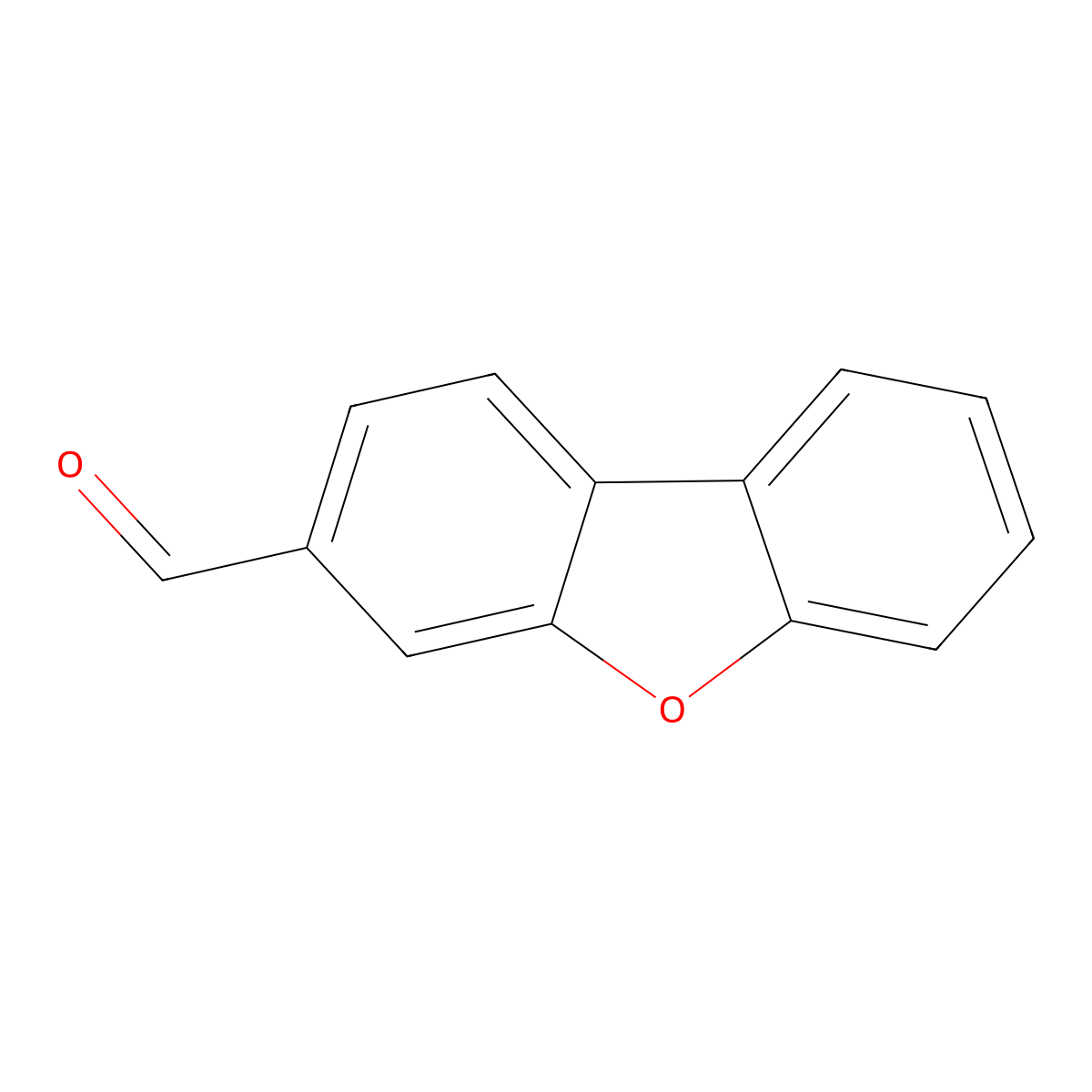 Dibenzofuran-3-carbaldehyde molecular structure, CAS 51818-91-8