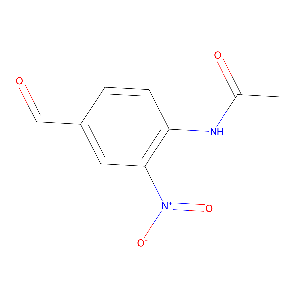 N-(4-formyl-2-nitrophenyl)acetamide molecular structure, CAS 51818-98-5