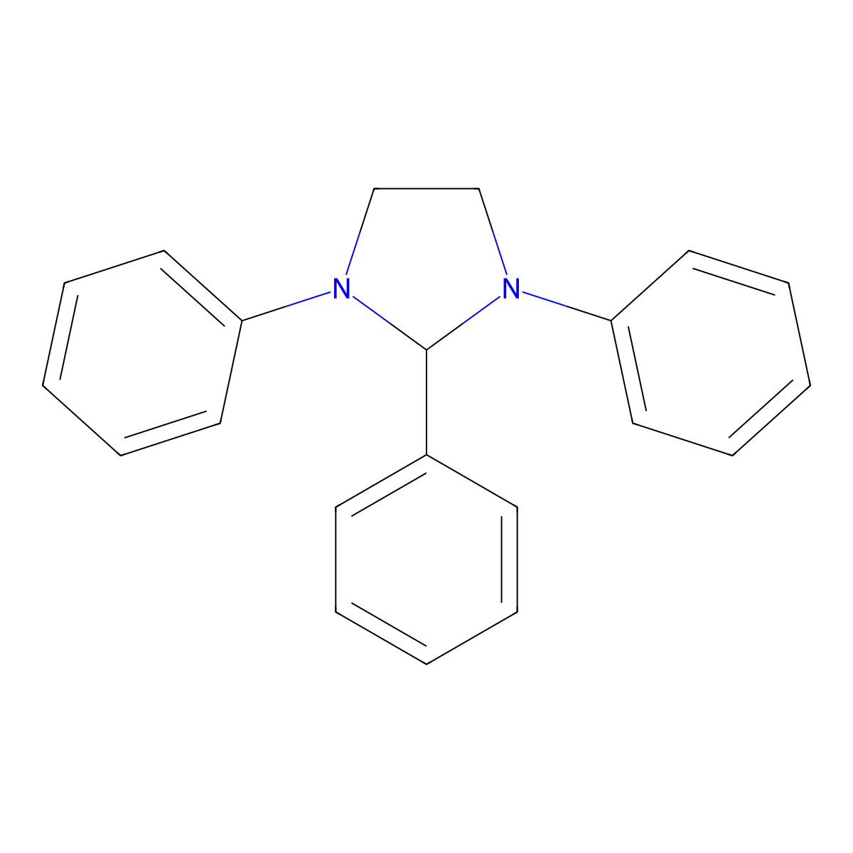 1,2,3-Triphenylimidazolidine molecular structure, CAS 5182-13-8