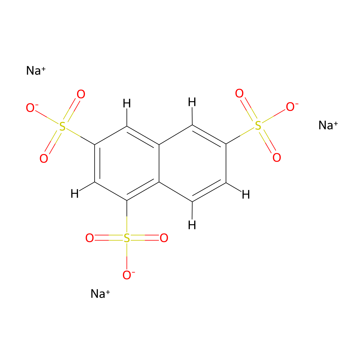 1,3,6-Naphthalenetrisulfonic acid, sodium salt (1:3) molecular structure, CAS 5182-30-9