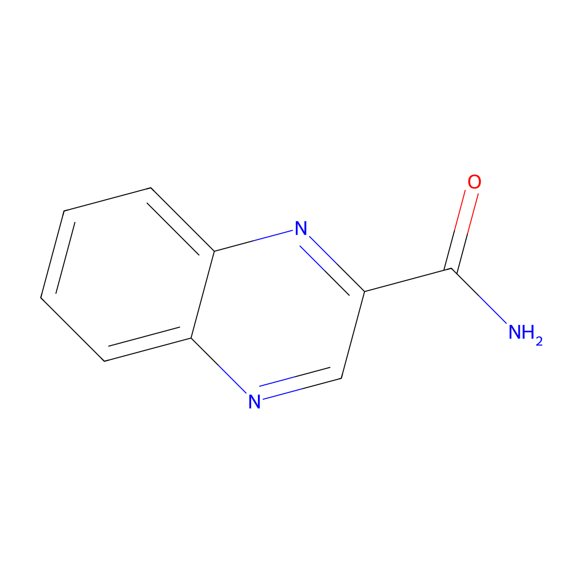 Quinoxaline-2-carboxamide molecular structure, CAS 5182-90-1