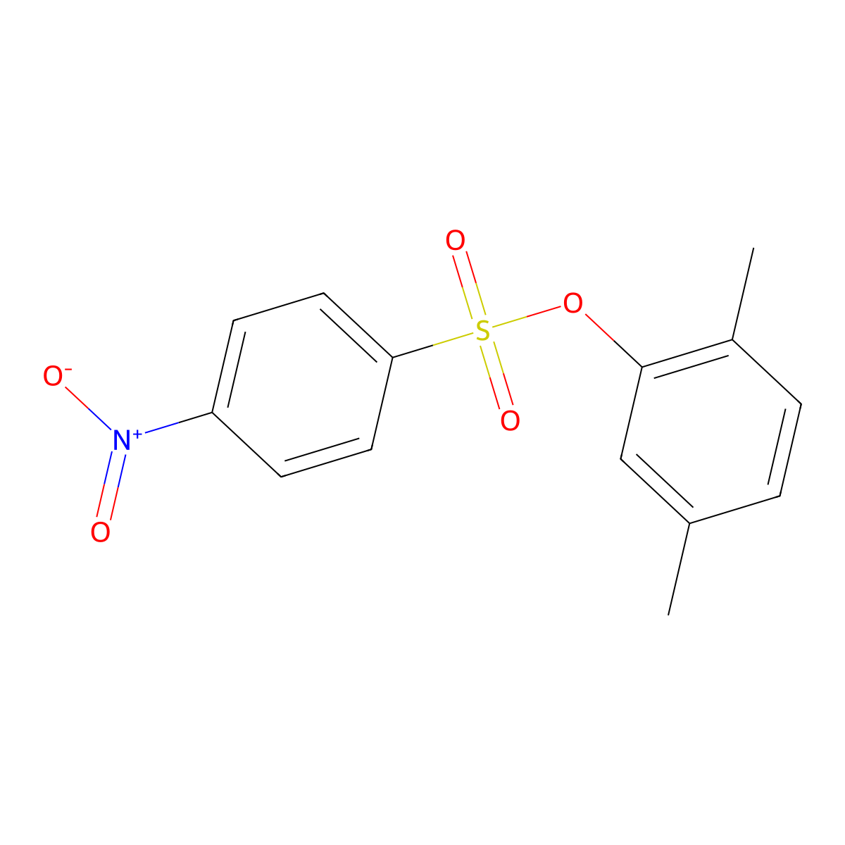 2,5-Dimethylphenyl 4-nitrobenzene-1-sulfonate molecular structure, CAS 51821-10-4