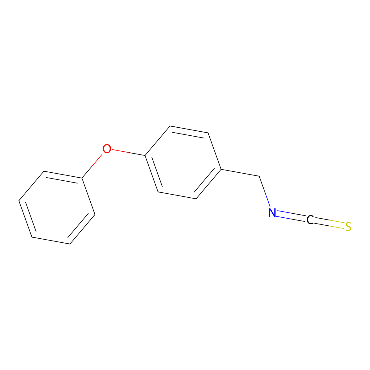 4-Phenoxybenzyl isothiocyanate molecular structure, CAS 51821-55-7