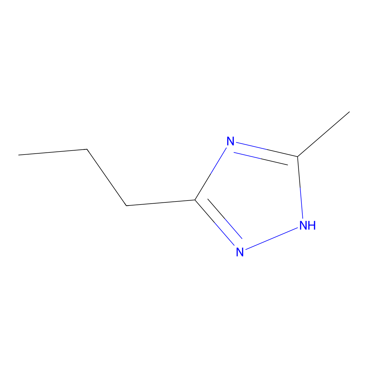 3-methyl-5-propyl-1H-1,2,4-triazole molecular structure, CAS 51824-92-1
