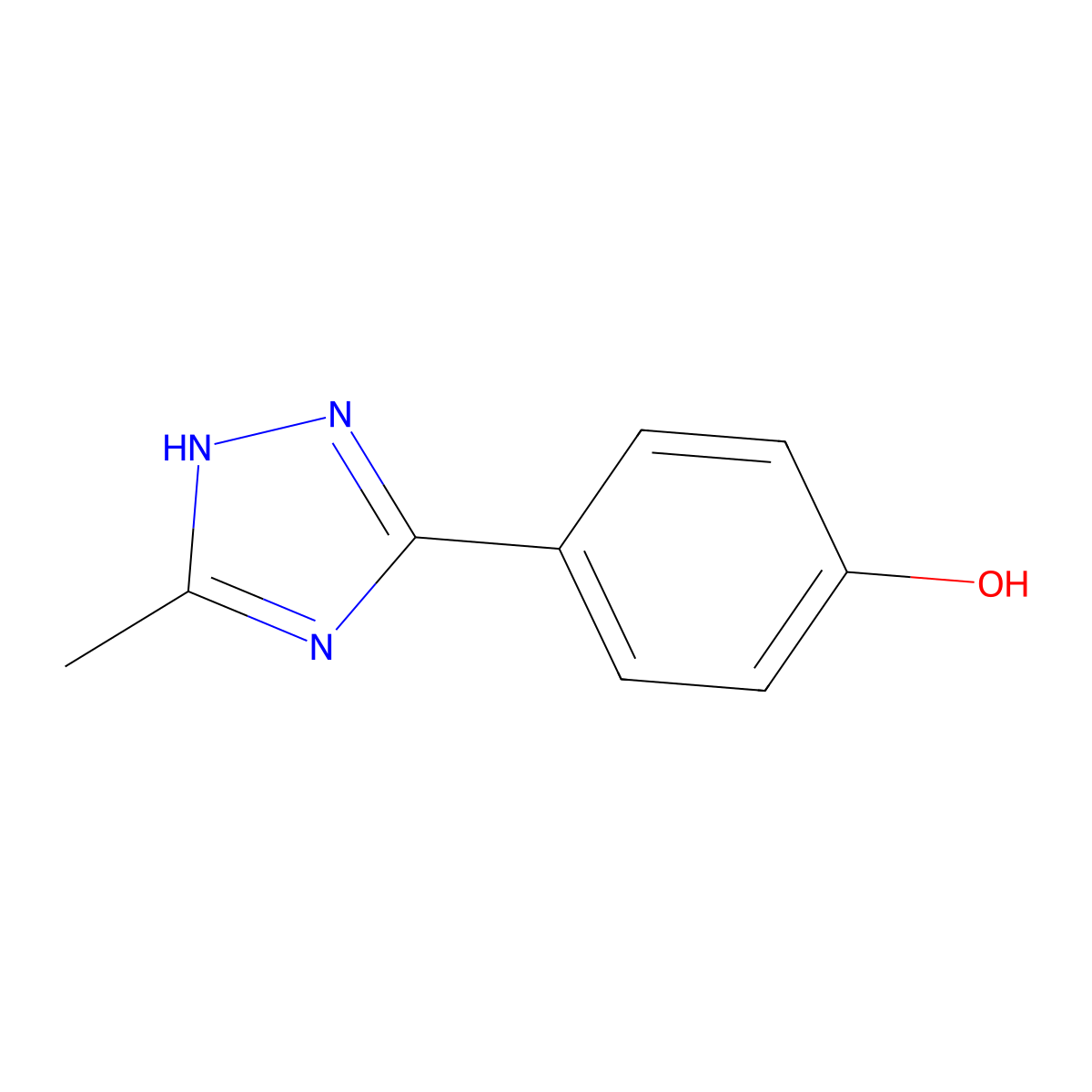 4-(5-Methyl-1H-1,2,4-triazol-3-yl)phenol molecular structure, CAS 51824-95-4