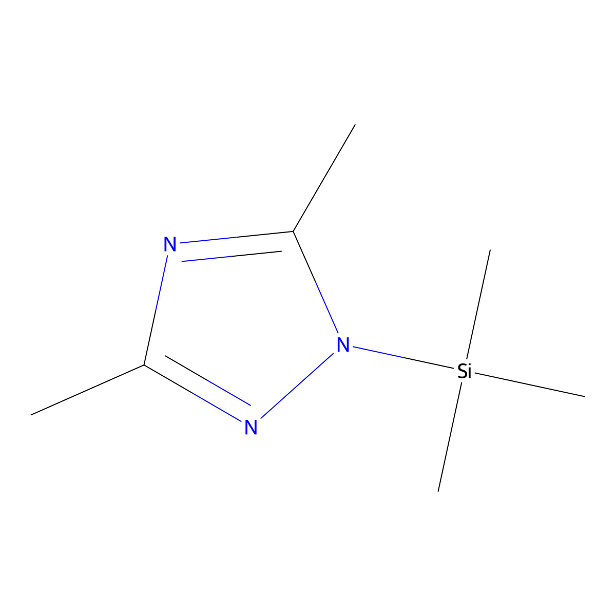 3,5-Dimethyl-1-(trimethylsilyl)-1H-1,2,4-triazole molecular structure, CAS 51825-00-4