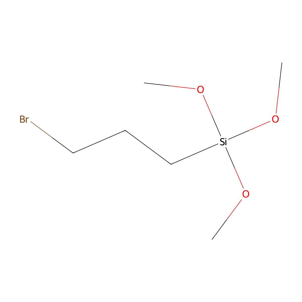 (3-Bromopropyl)trimethoxysilane molecular structure, CAS 51826-90-5