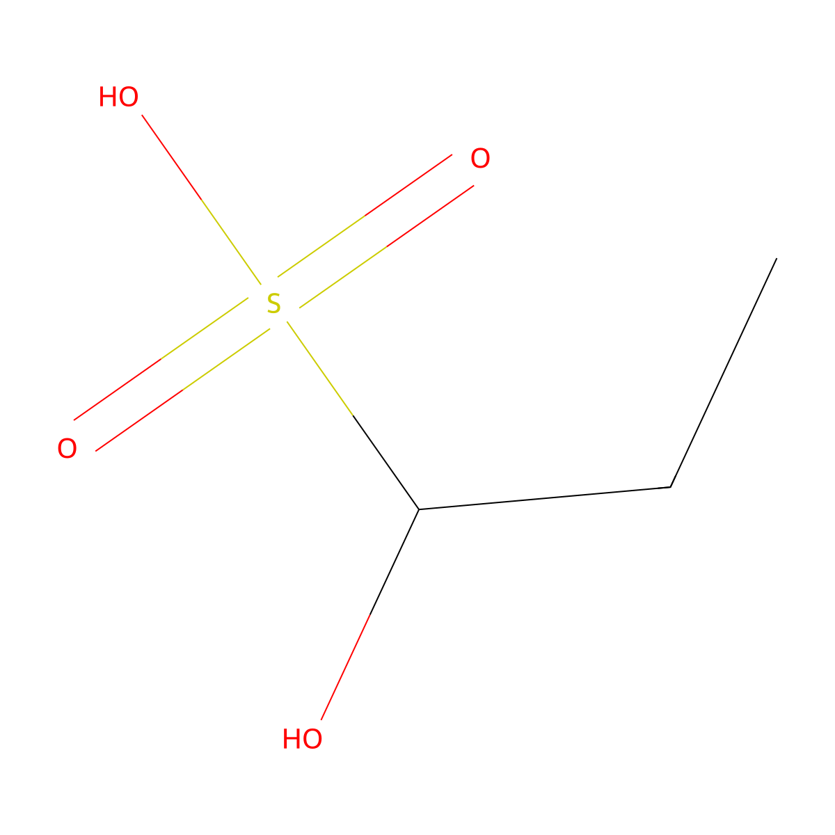 1-Hydroxypropane-1-sulfonic acid molecular structure, CAS 51827-35-1