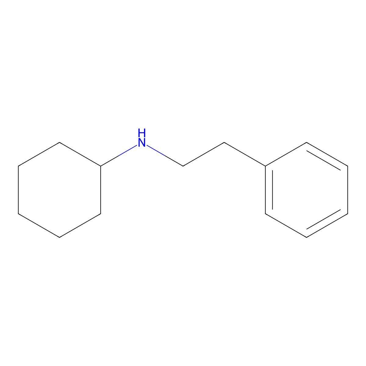 N-phenethylcyclohexanamine molecular structure, CAS 51827-40-8
