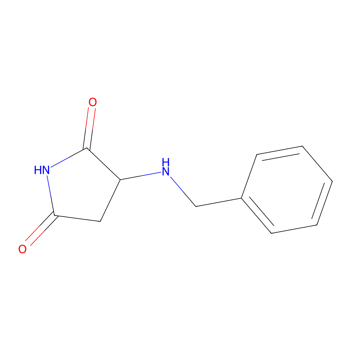 3-(Benzylamino)pyrrolidine-2,5-dione molecular structure, CAS 51827-45-3