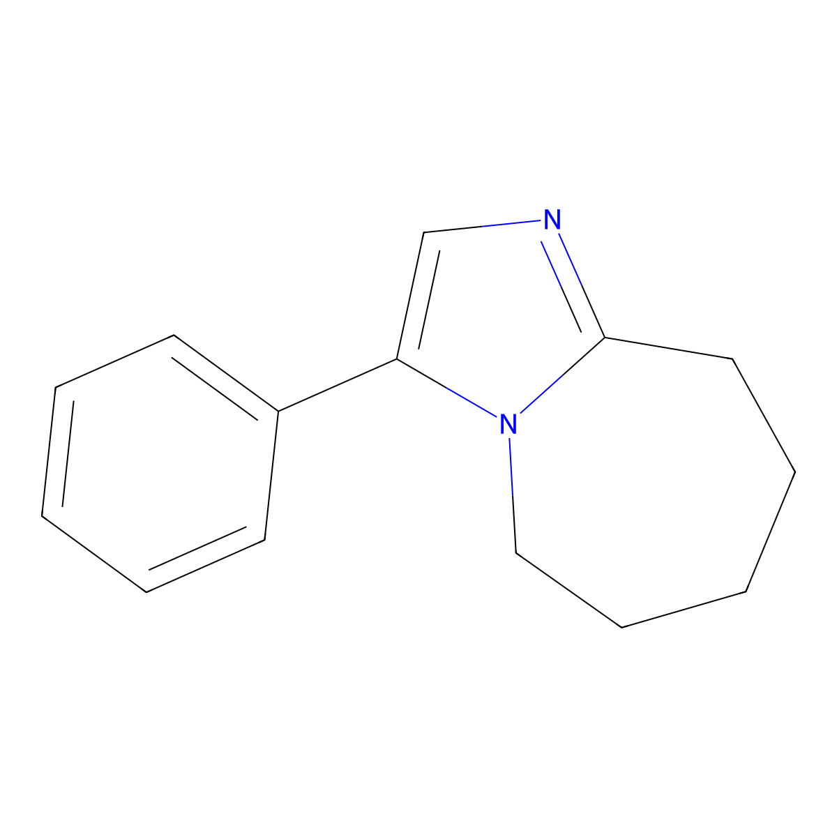 3-phenyl-6,7,8,9-tetrahydro-5H-imidazo[1,2-a]azepine molecular structure, CAS 51828-02-5