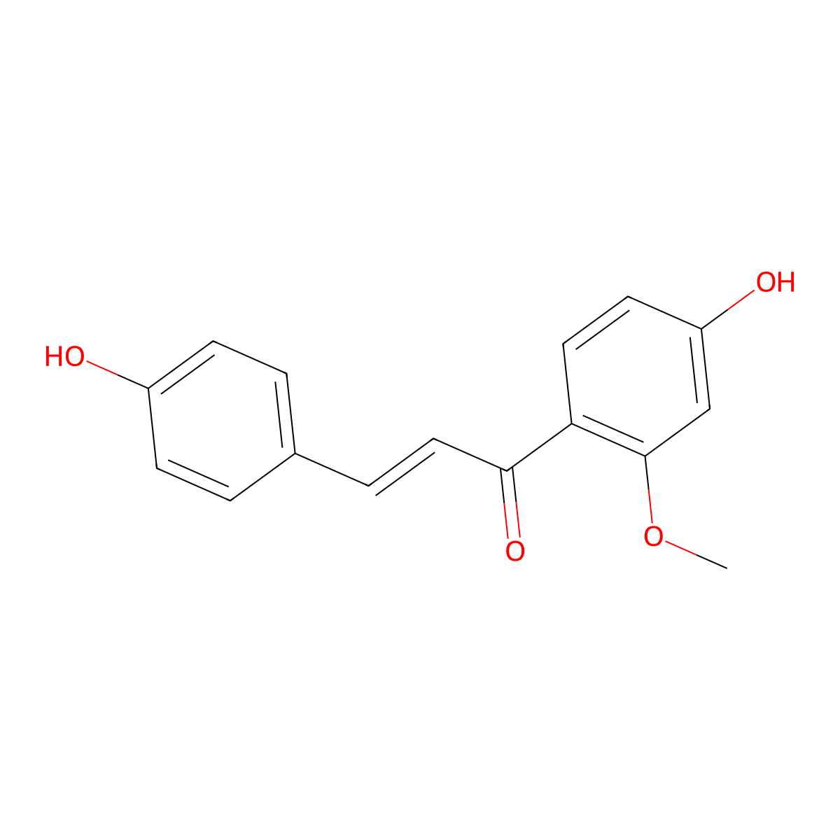 1-(4-Hydroxy-2-methoxyphenyl)-3-(4-hydroxyphenyl)prop-2-en-1-one molecular structure, CAS 51828-10-5