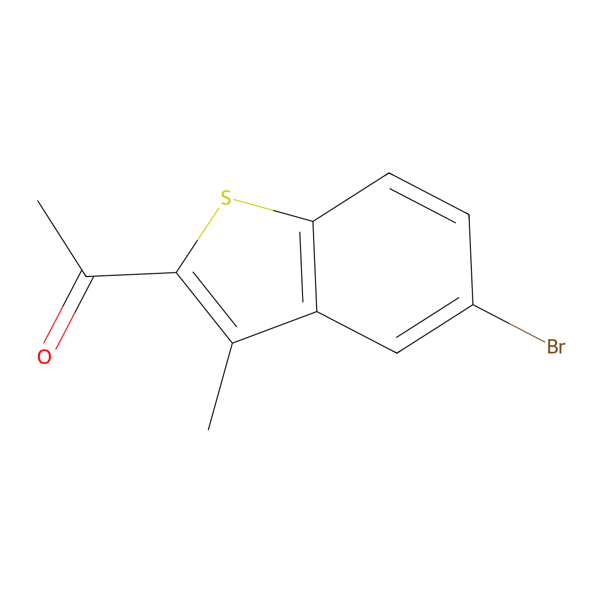 1-(5-Bromo-3-methylbenzo[b]thiophen-2-yl)ethanone molecular structure, CAS 51828-35-4