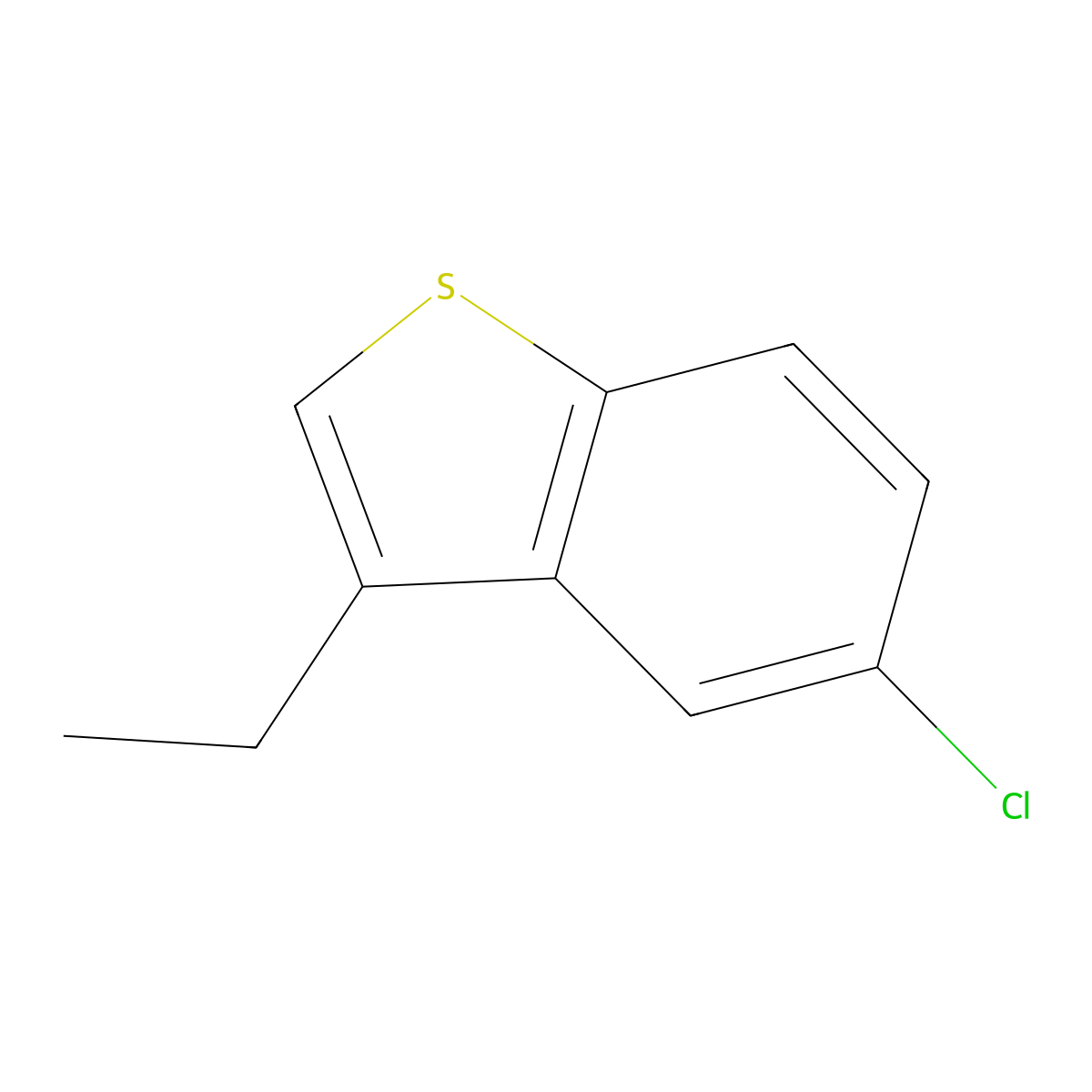 5-Chloro-3-ethylbenzo[b]thiophene molecular structure, CAS 51828-46-7