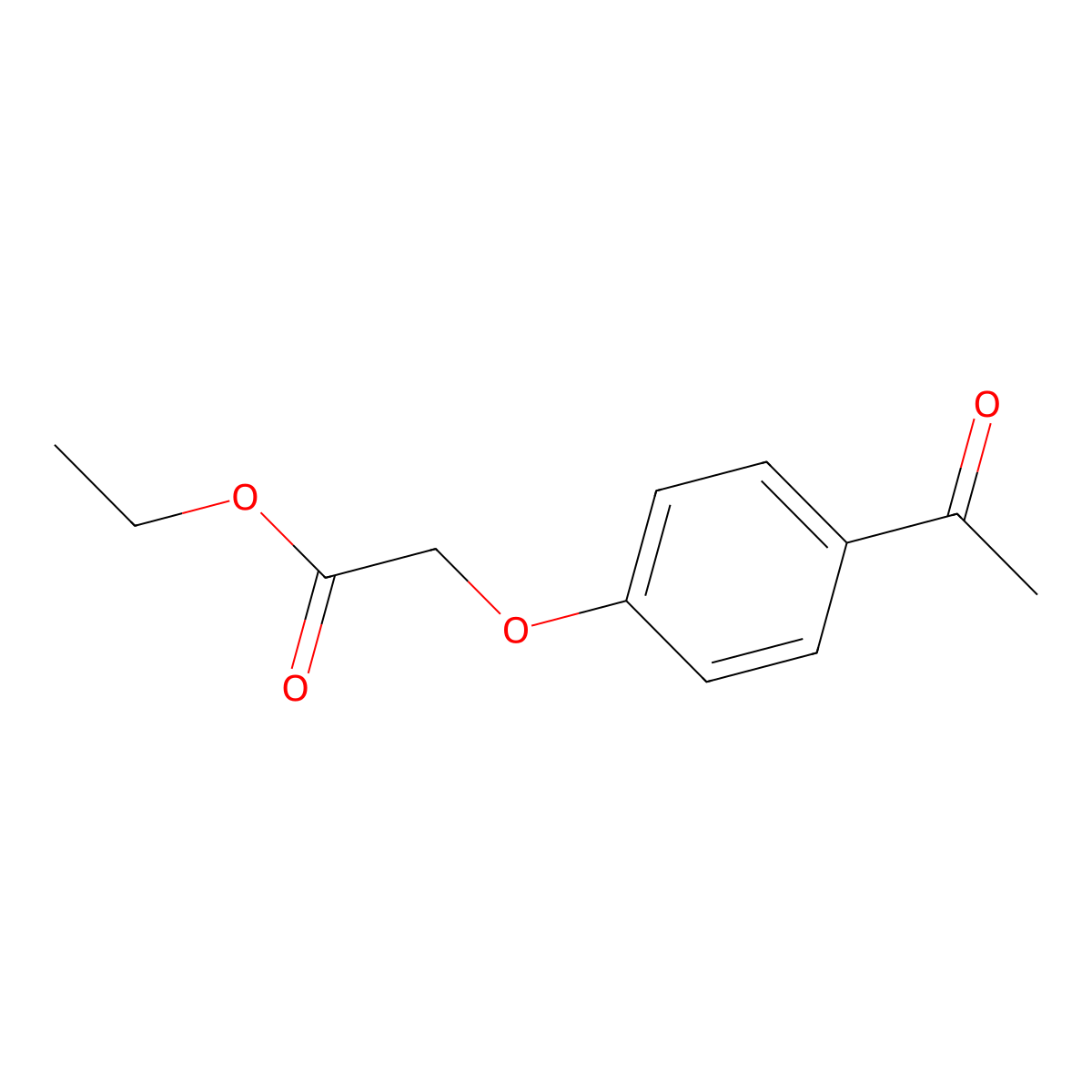 Ethyl 2-(4-acetylphenoxy)acetate molecular structure, CAS 51828-69-4