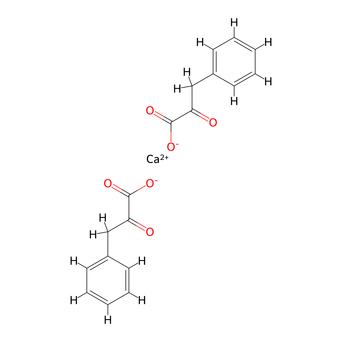 Calcium 2-oxo-3-phenylpropionate molecular structure, CAS 51828-93-4