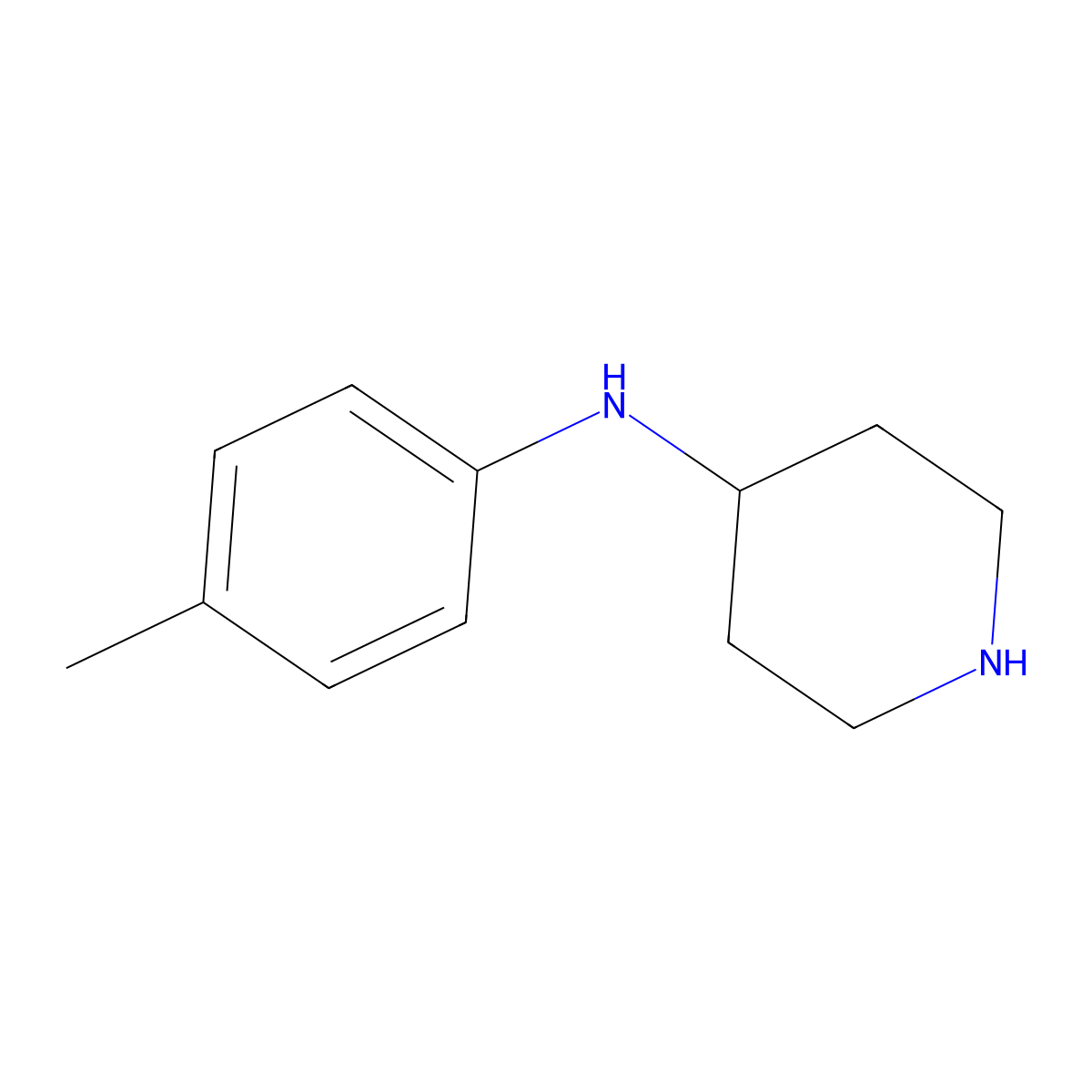 N-(4-Methylphenyl)-4-piperidinamine molecular structure, CAS 518285-56-8