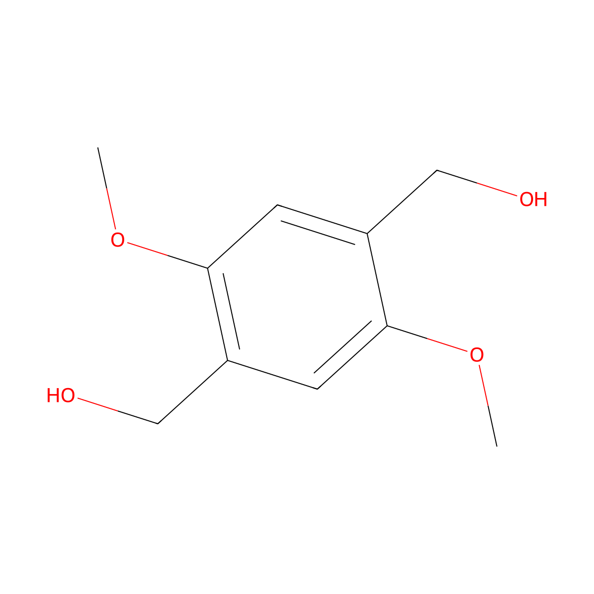 1,4-Benzenedimethanol, 2,5-dimethoxy- molecular structure, CAS 51829-43-7