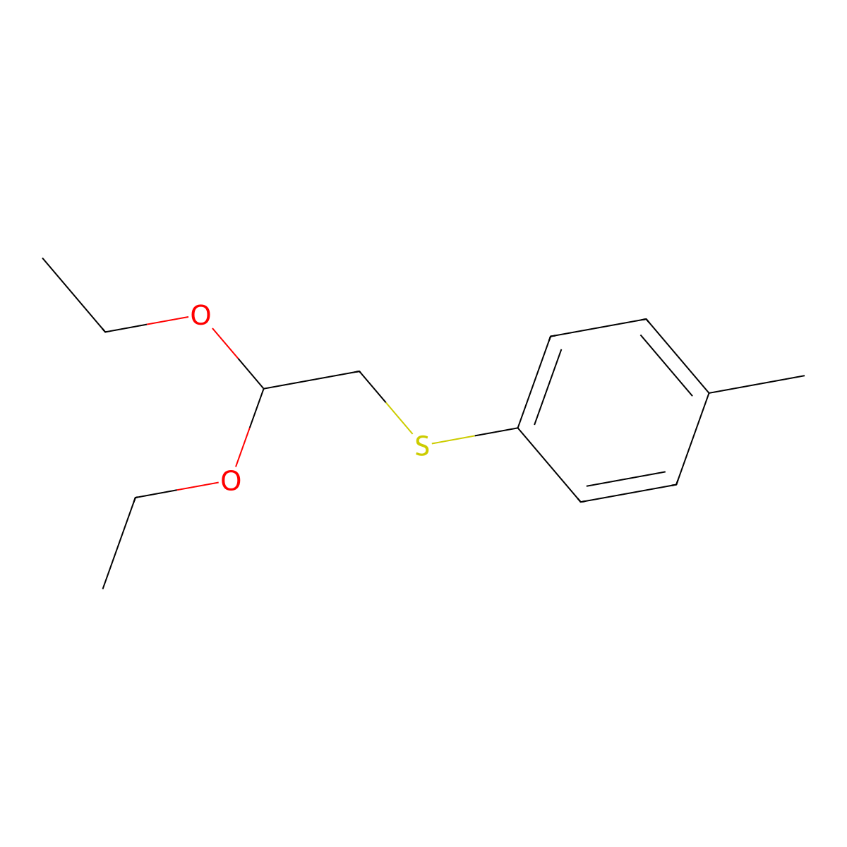(2,2-Diethoxyethyl)(p-tolyl)sulfane molecular structure, CAS 51830-50-3