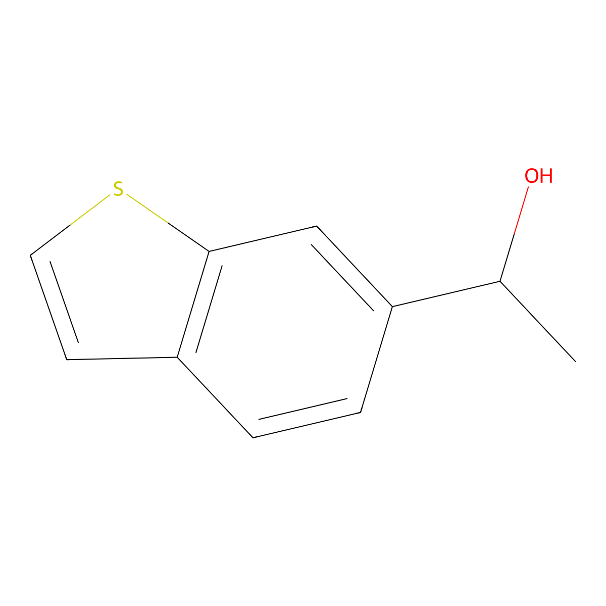 1-(Benzo[b]thiophen-6-yl)ethan-1-ol molecular structure, CAS 51830-56-9
