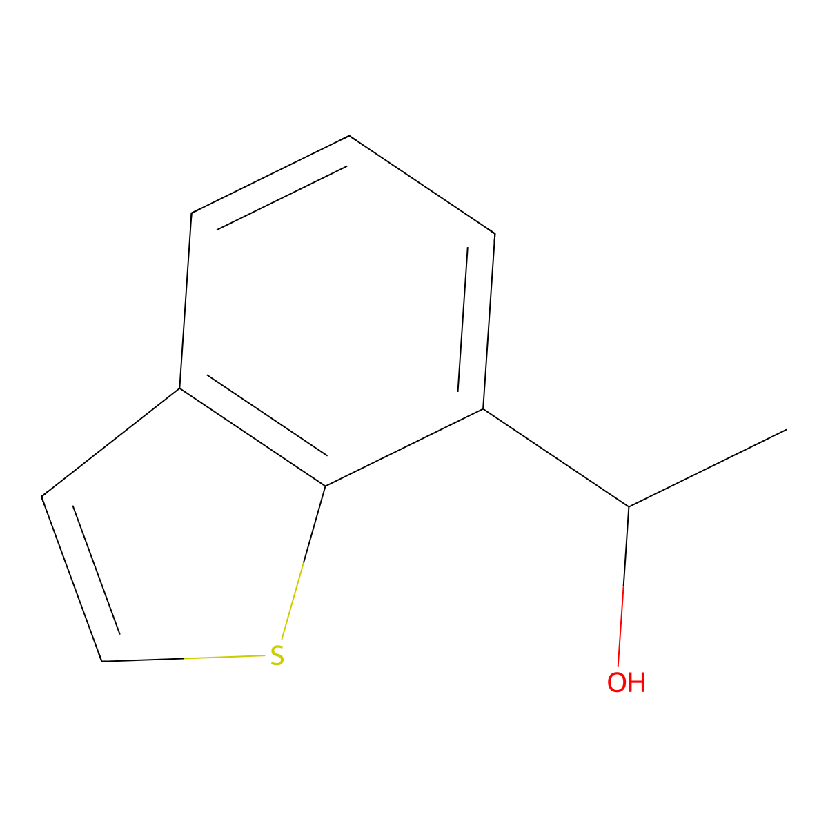 1-(Benzo[b]thiophen-7-yl)ethan-1-ol molecular structure, CAS 51830-57-0