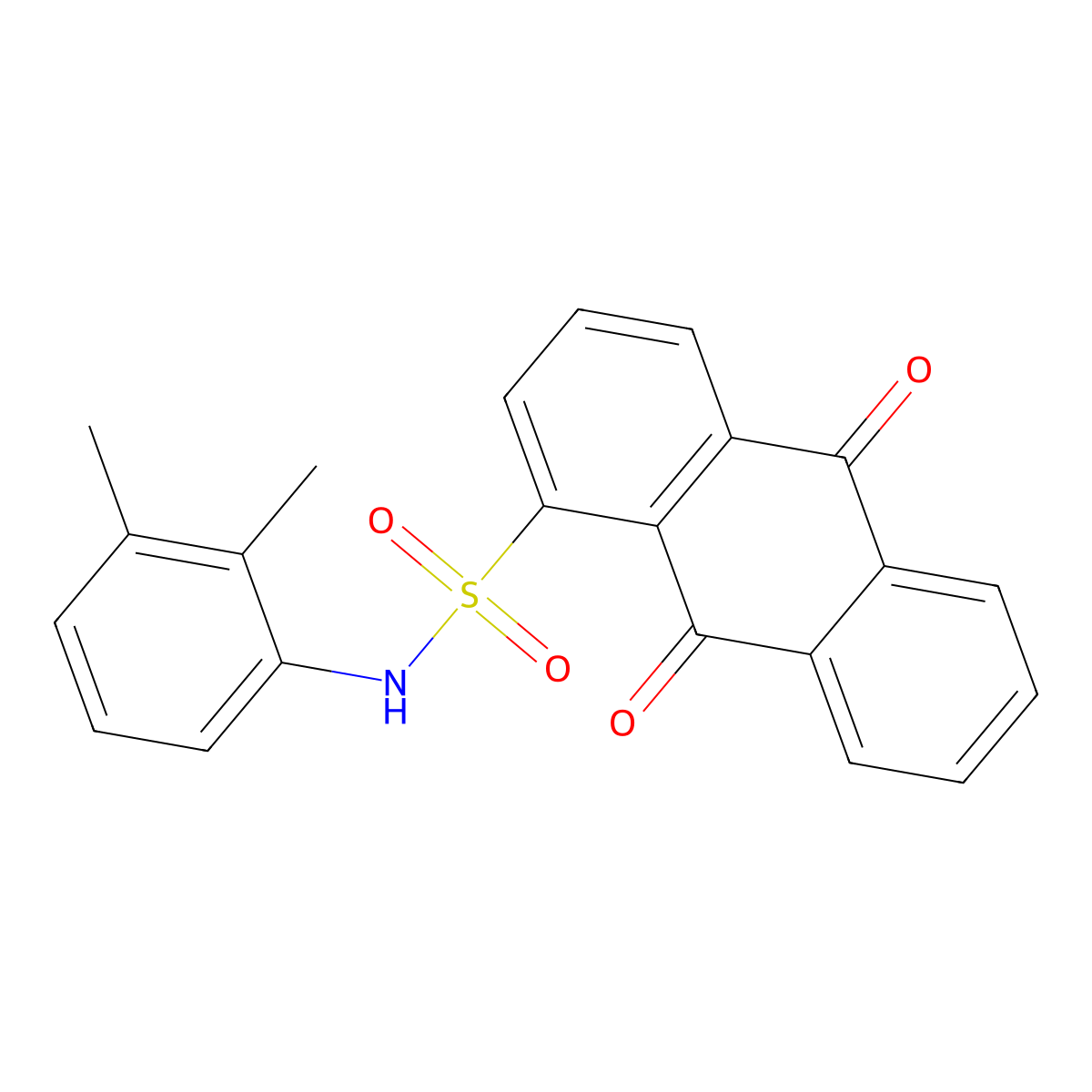 N-(2,3-dimethylphenyl)-9,10-dioxoanthracene-1-sulfonamide molecular structure, CAS 518305-31-2