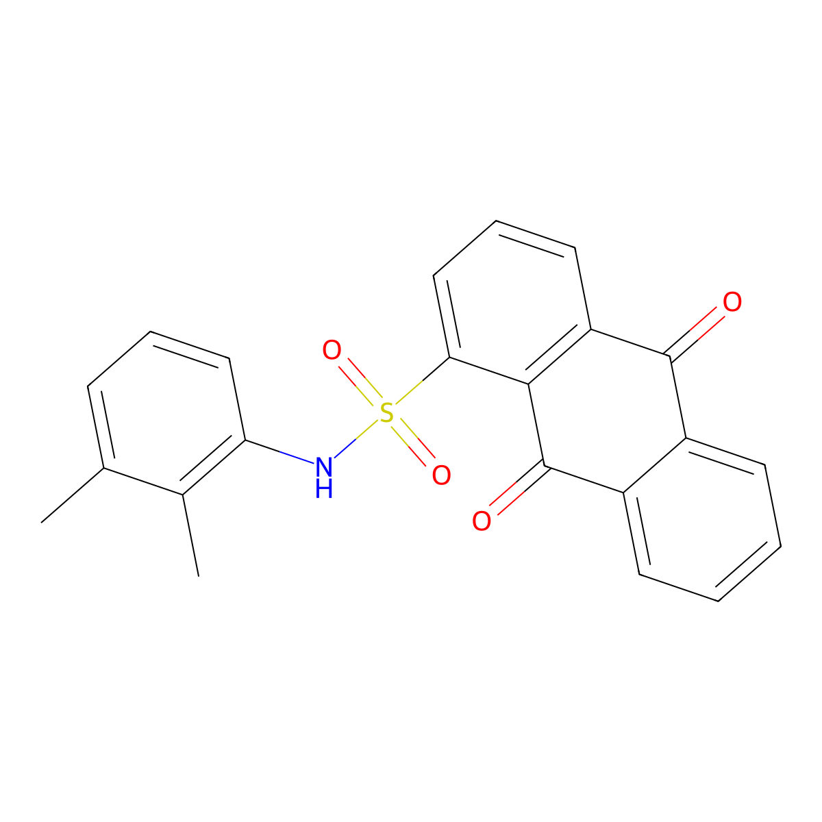 N-(2,3-dimethylphenyl)-9,10-dioxoanthracene-1-sulfonamide molecular structure, CAS 518305-31-2