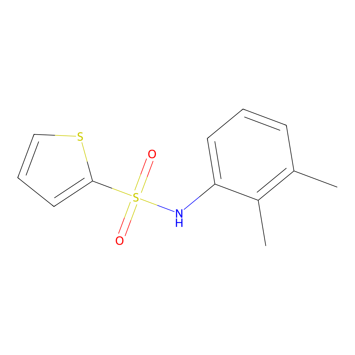 N-(2,3-dimethylphenyl)thiophene-2-sulfonamide molecular structure, CAS 518305-32-3