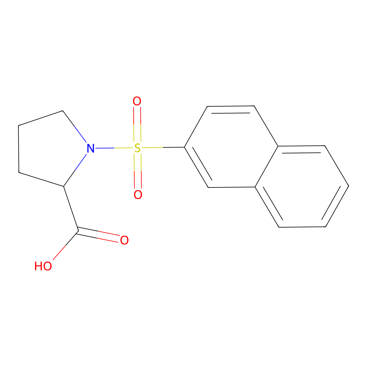 1-(2-Naphthylsulfonyl)proline molecular structure, CAS 518306-15-5