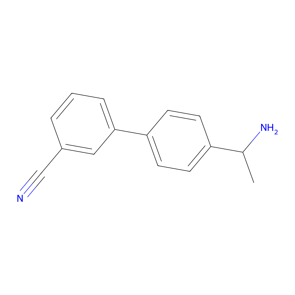 3-[4-(1-Aminoethyl)phenyl]benzonitrile molecular structure, CAS 518307-29-4